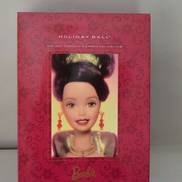 🆕NWT 1997 PORCELAIN HOLIDAY BALL BARBIE - Picture 4 of 6